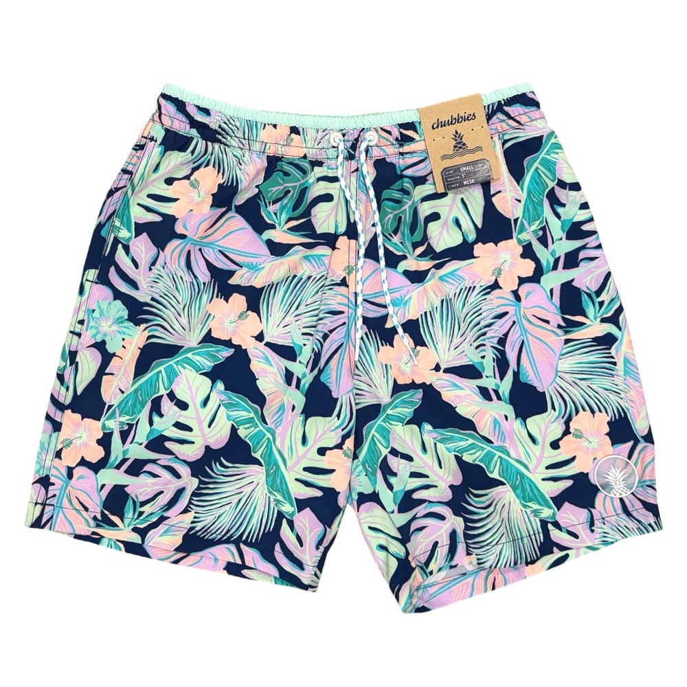 Chubbies Swim Trunks The Night Faunas Lined Swim Trunks 7" Inseam 134241-042 SML - Picture 3 of 8